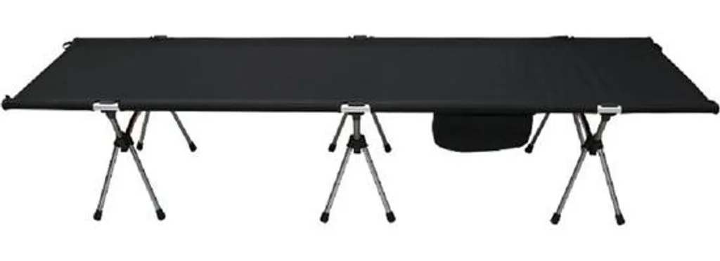 Lit pliable adulte 190 x 68 cm noir - Structure acier stable 38 cm