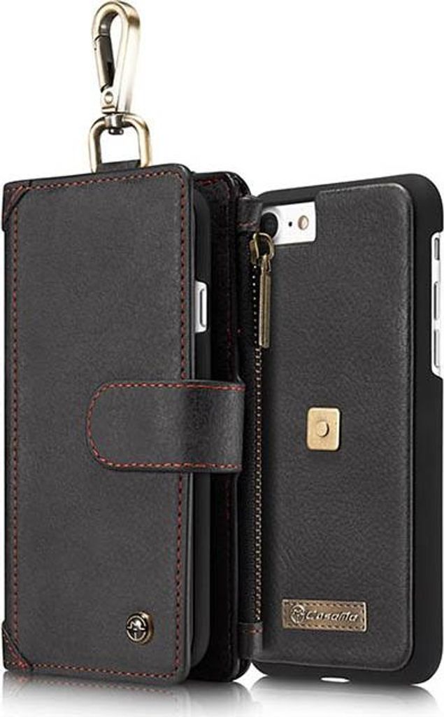 CaseMe Multifunktion Leder Handy Tasche Case Hülle Bumper Etui iPhone Samsung Samsung Galaxy S8 Schwarz