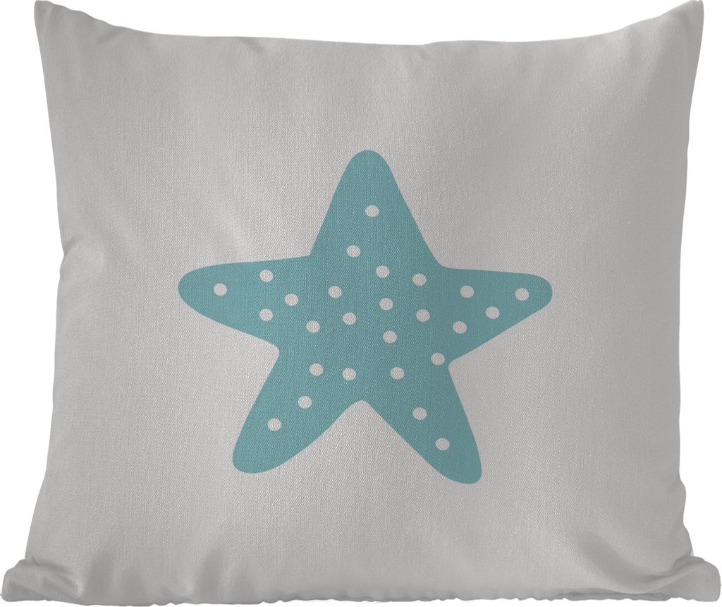 MuchoWow Outdoor Kissen - Stern - Punkte - Pastell - Mädchen - Jungen - Kinder - 60x60 cm - Wetterfest - Lounge Kissen - Dekoration - Schlaf Kissen