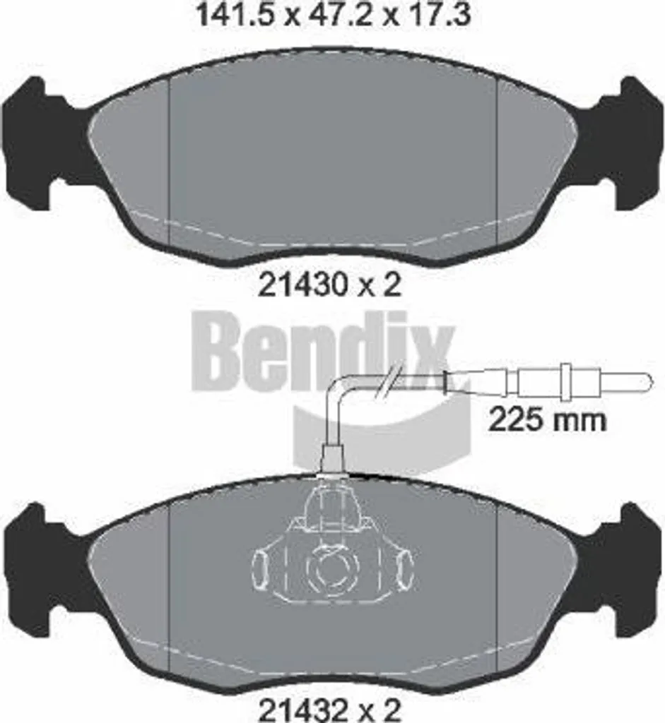 Plaquettes de frein haute performance Bendix BPD1489 anti-bruit