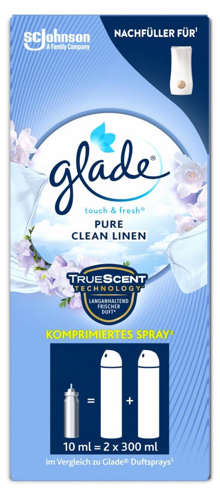 Glade Touch & Fresh Minispray Nachfüllpackung 10 ml Pure Produktbild 