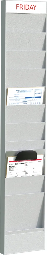 PAPERFLOW PC10A4.02 Planning Mural A4 avec 10 Compartiments Modulaires