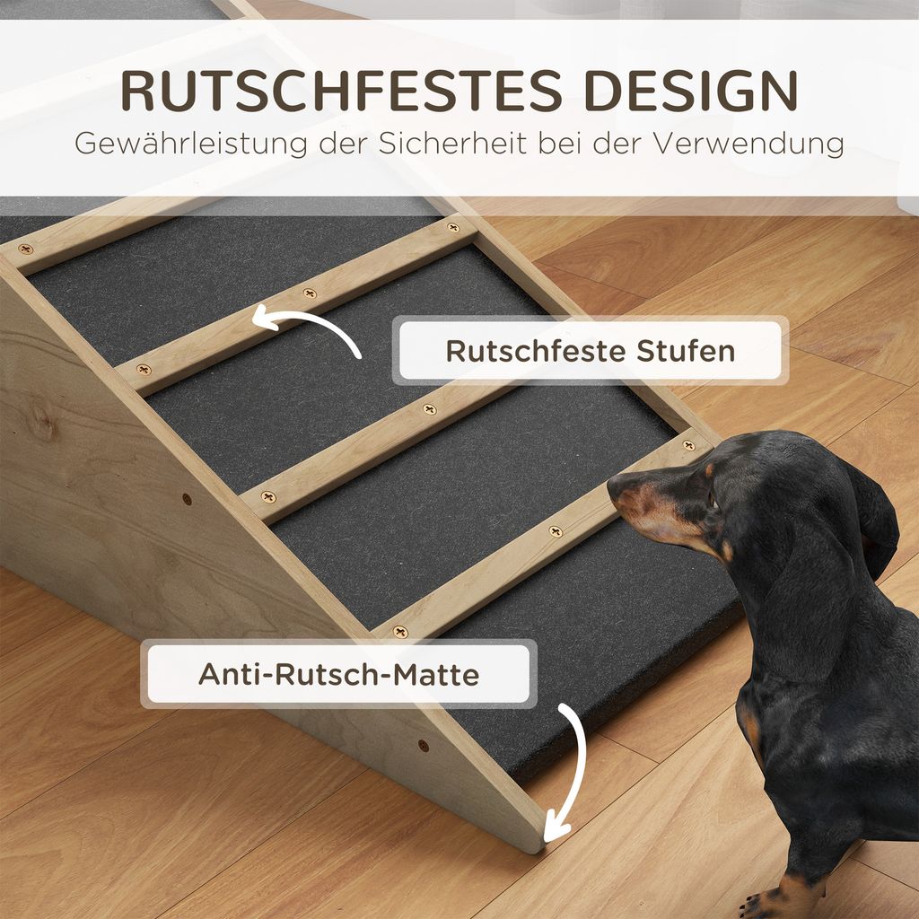 PawHut Hunderampe Rutschfeste Haustierrampe, Produktbild 5