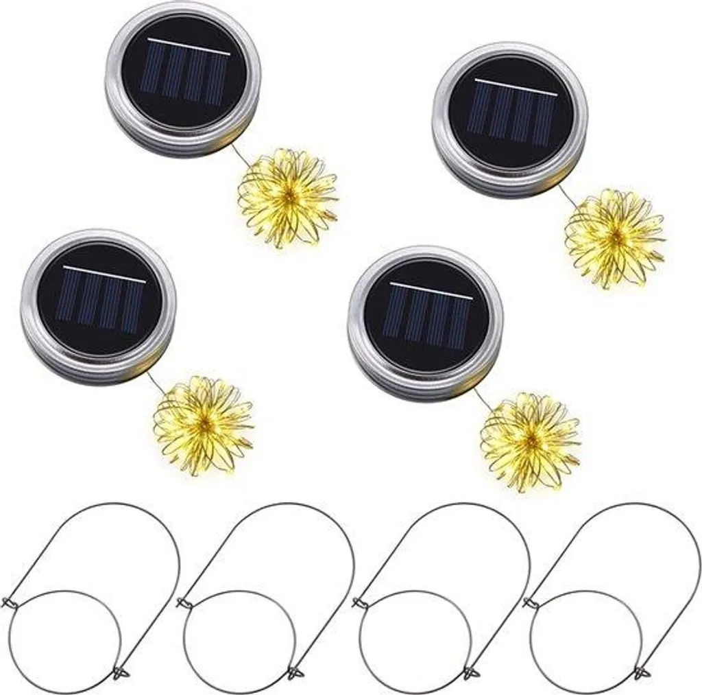 Guirlande lumineuse LED pack de 4 lampes d'ambiance étanches multicolores