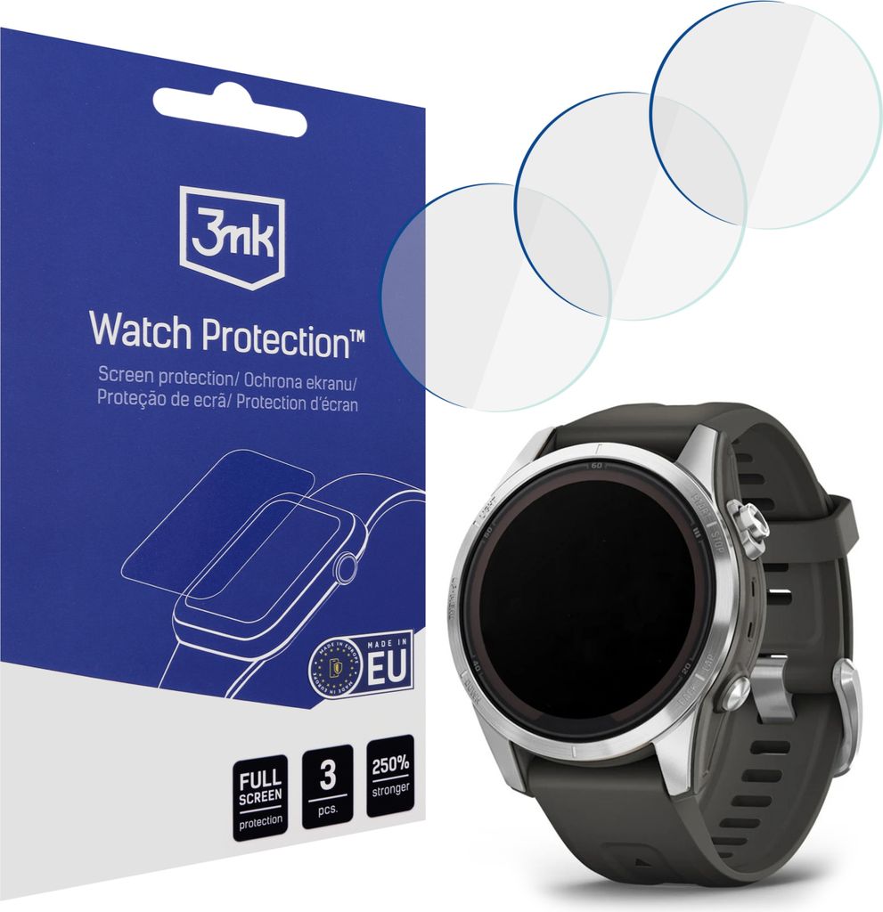 Bildschirmschutz für Smartwatch, Garmin Fenix 7S Uhr - 3mk Watch Protection FlexibleGlass