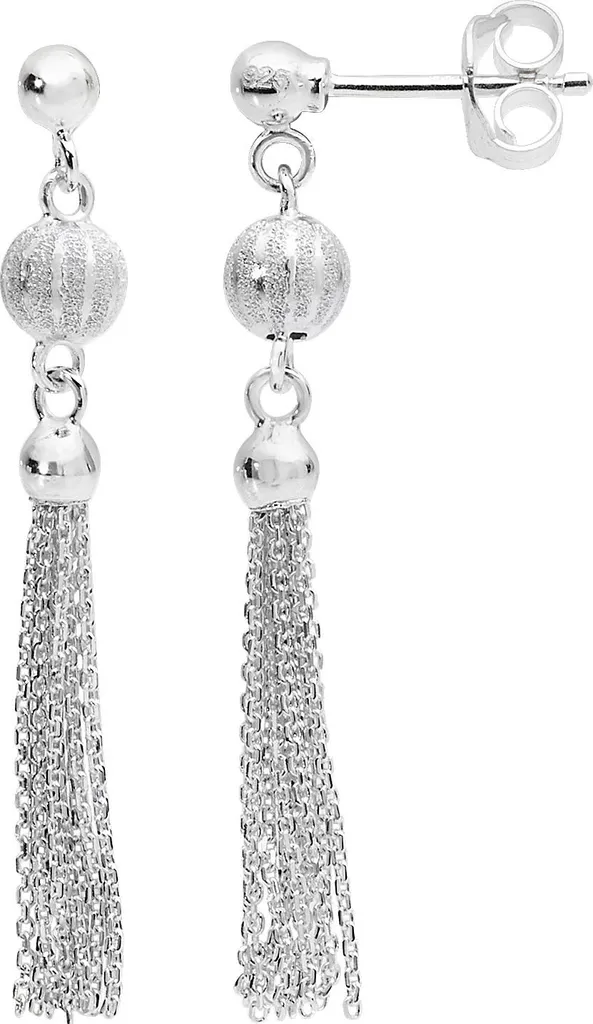 Pendantes d'Oreilles en Argent 925 pour Femme - Bijou Élégant 41x6mm