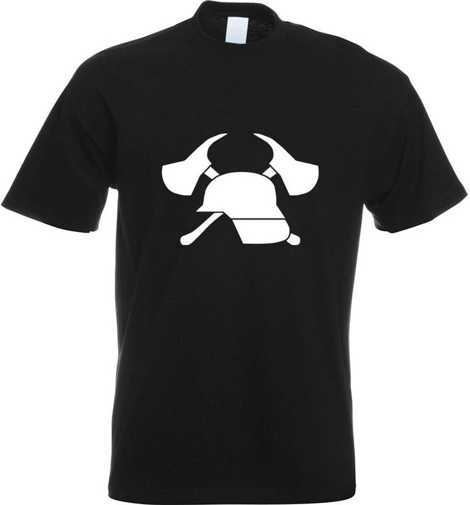 Kiwistar - T-Shirt - schwarz - Feuerwehr Motiv2 Motiv Bedruckt Funshirt Design Print - mit Motiv Bedruckt - Funshirt Design - Sport - Freizeit - He...