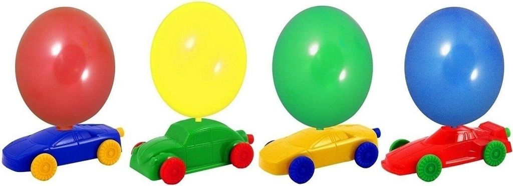Luftballon Auto Rennen Ballonautos, ideale Partygeschenke Produktbild 