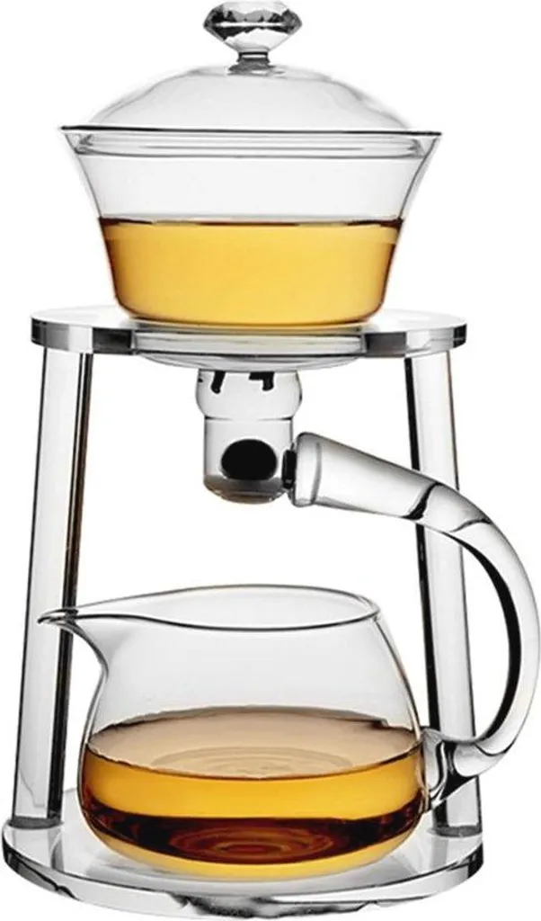 Service à thé semi-automatique bois et verre 350ml système magnétique