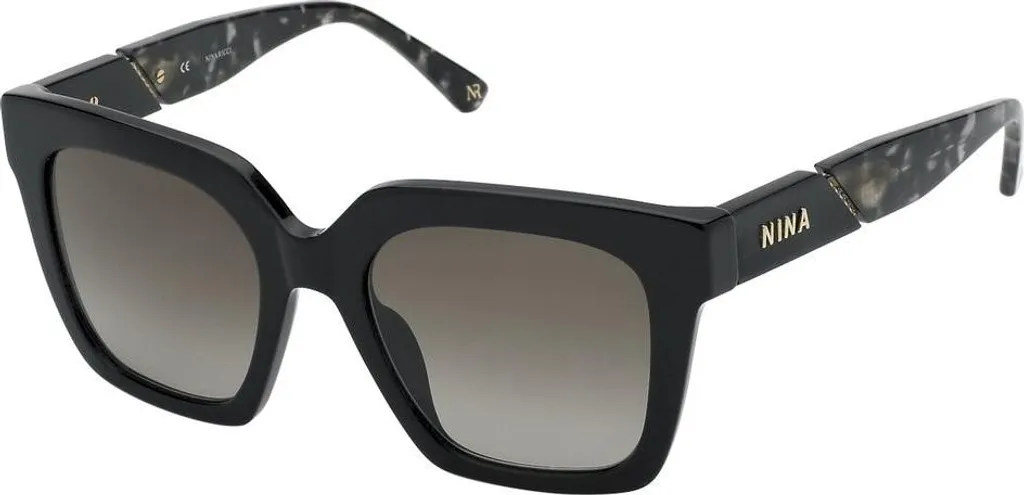 Lunettes de soleil de luxe Nina Ricci pour femme monture dorée 52mm