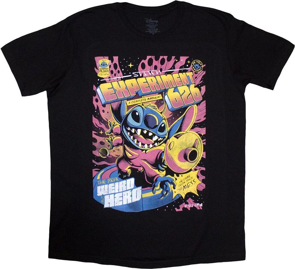 Lilo & Stitch - "Experiment 626" T-Shirt für Herren/Damen Uni RO12930 (M) (Schwarz)