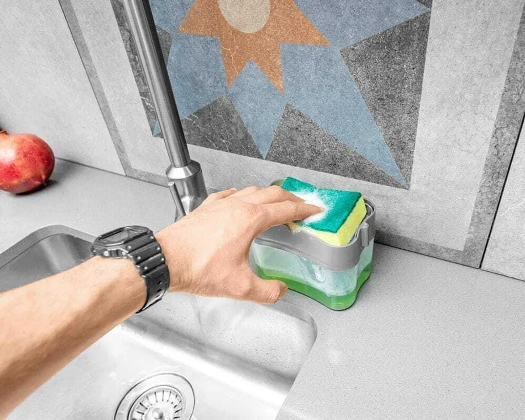 Distributeur de lessive avec éponge intégrée - Modèle Compact 380ml - 2