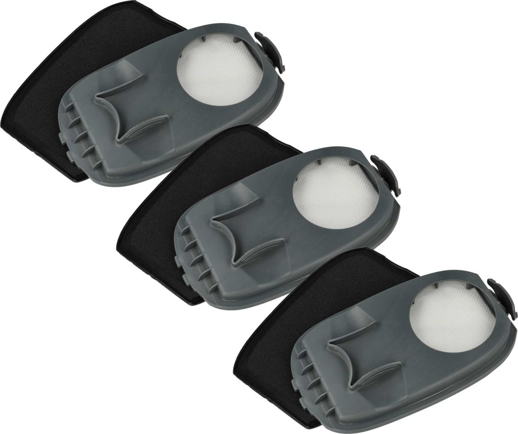 vhbw 3x Staubsaugerfilter Ersatz für Philips XV1791/01 für Staubsauger, Waschsauger - HEPA-Filter Schwarz Grau Weiß