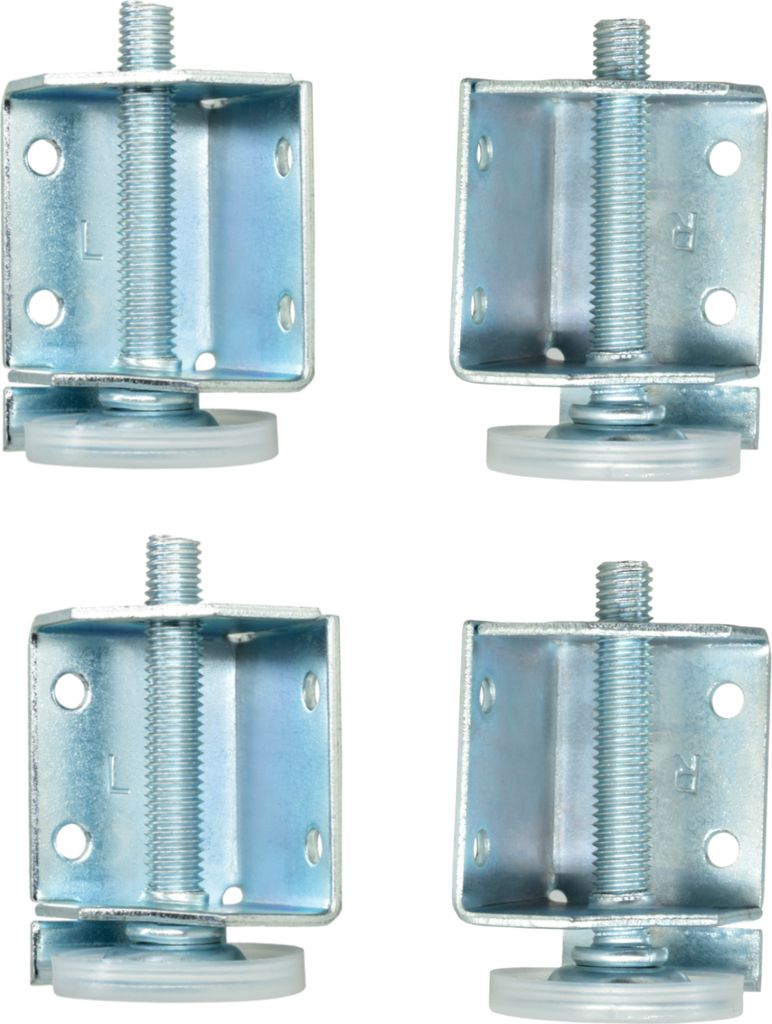 Winkelversteller Schraubfüße M8 Möbelfuß Sockel Höhenversteller Set Links + Rechts, Ø 30mm mit Innensechskant – 1 Set (4 Stück)