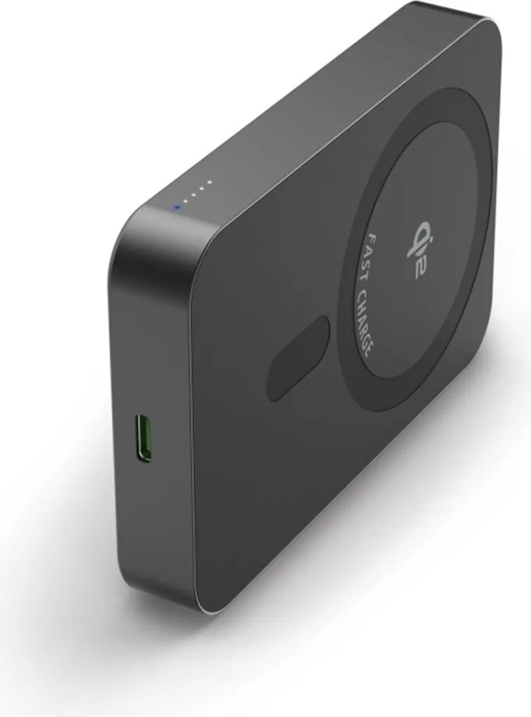 Batterie Externe Qi2 10000mAh Anthracite - Charge Induction sans Fil Rapide