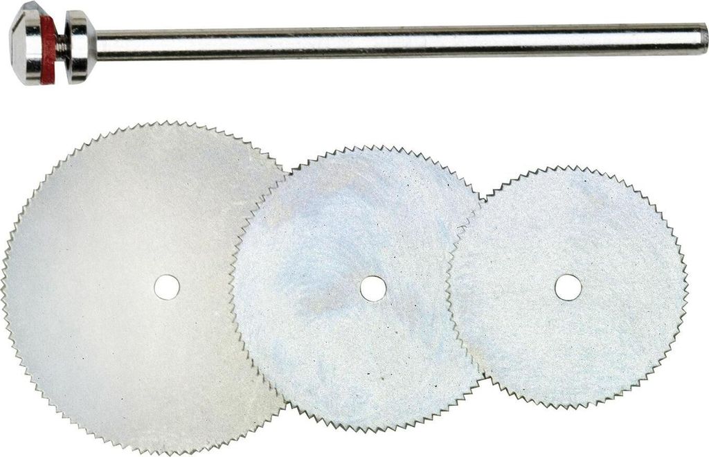 Proxxon 28830 Trennsägeblätter 3 Stück 16,19,22+Träger, Immagine del prodotto 