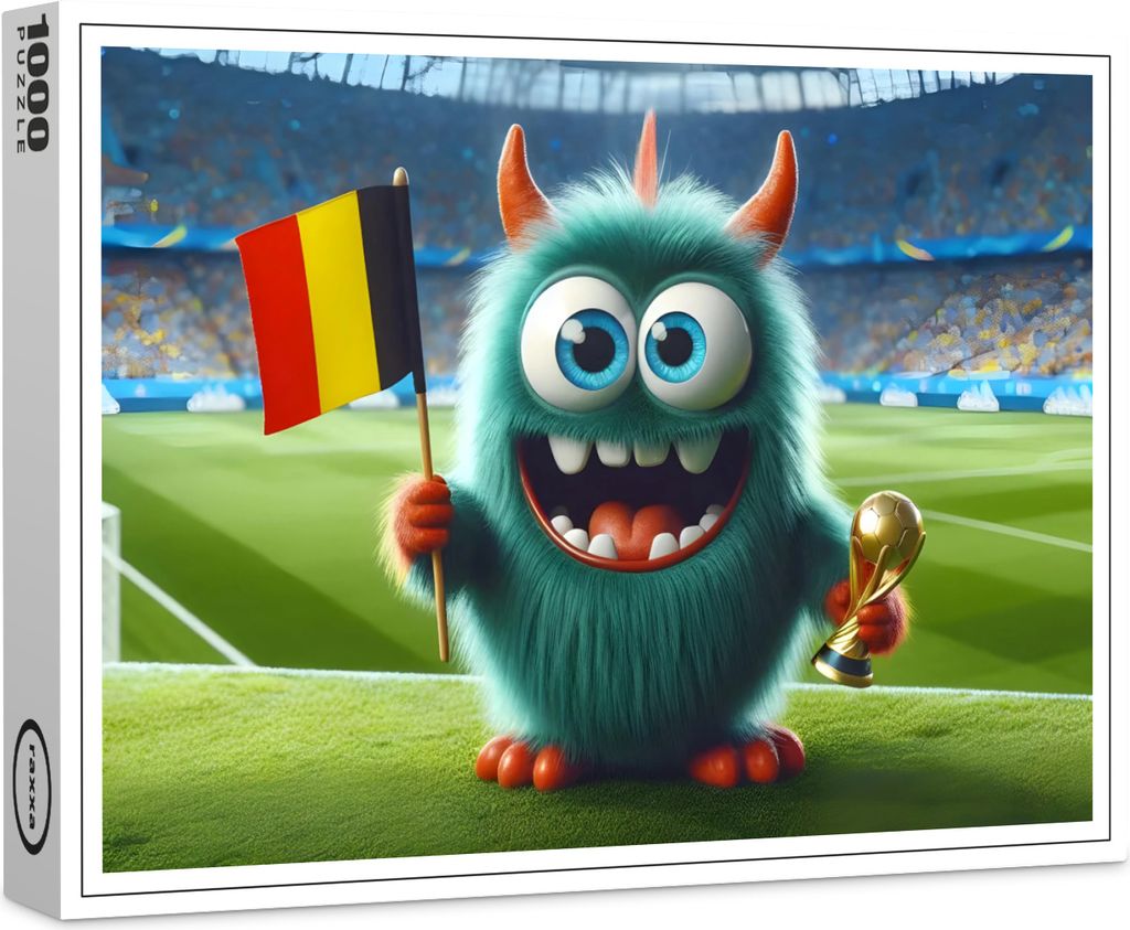 raxxa Premium-Puzzle "Das Belgische Whimsical Monster der Fußball-EM 2024", 1000 Teile