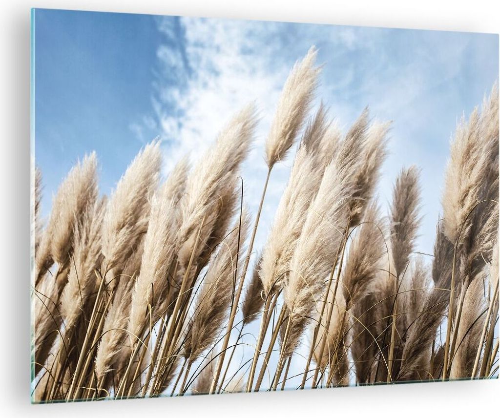 Bilder auf glas - Einteilig - Stock Himmel Boho - 70x50cm - Glasbilder - Wandbilder - Bilder - zum Aufhängen bereit - Wanddekoration aus Glas - Gl...