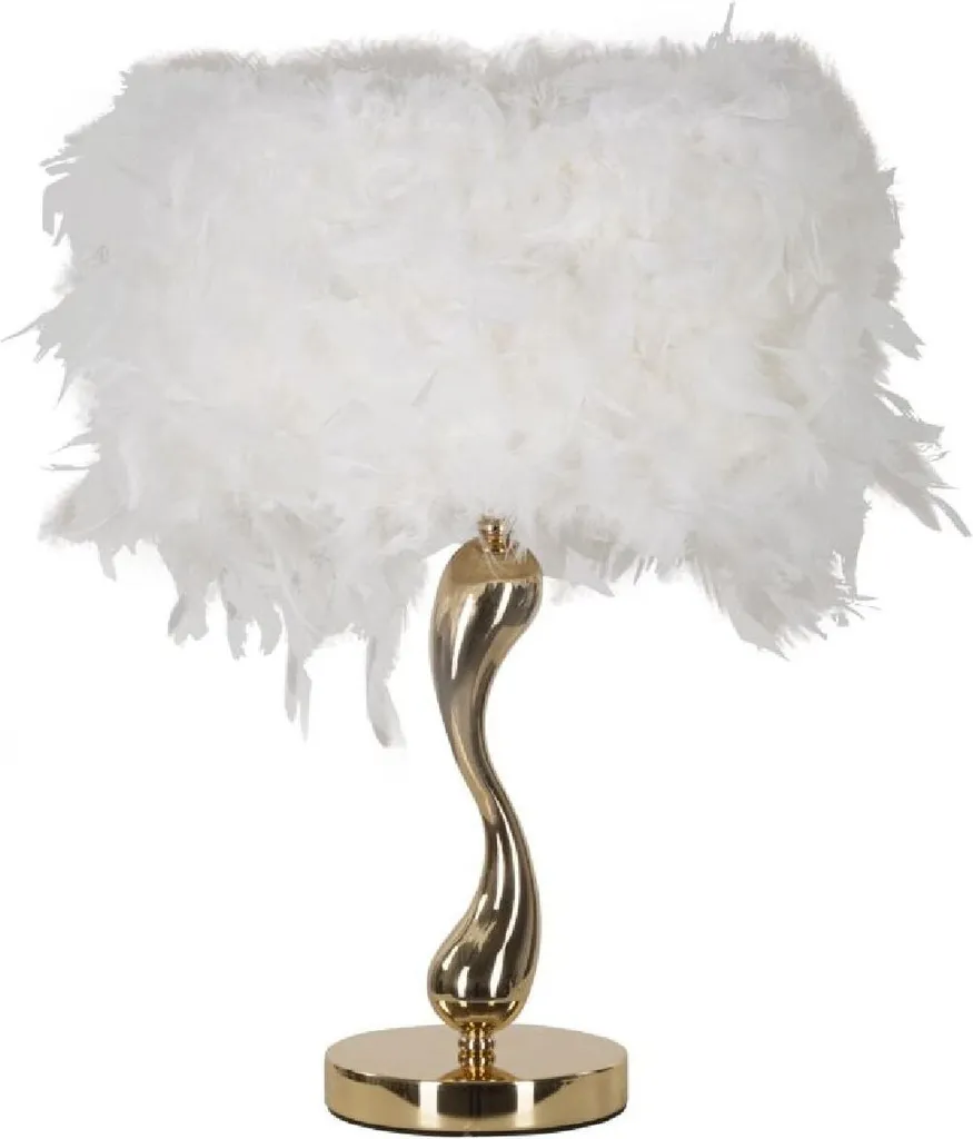 Éclairage d'ambiance chic blanc doré Mauro Ferretti Cart anti-éblouissement