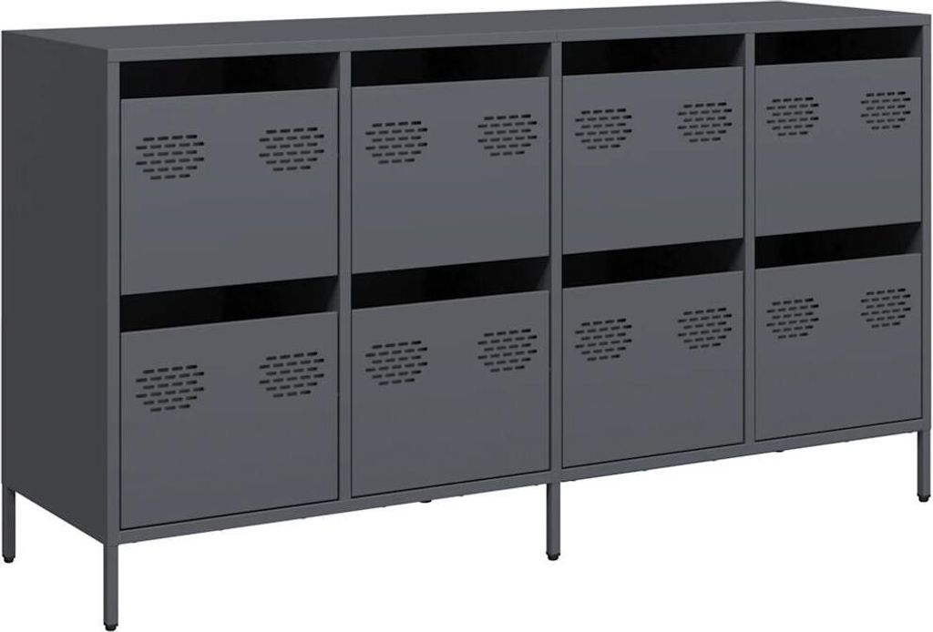 Sideboard Anthrazit 135x39x73,5 cm Kaltgewalzter Stahl Produktbild 