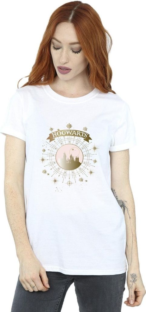 Harry Potter - "Hogwarts" T-Shirt für Damen BI27938 (S) (Grau)