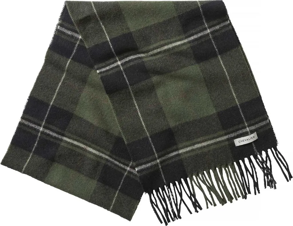 Écharpe en Laine Chevalier Pendley Check Dark : Douceur et Chaleur