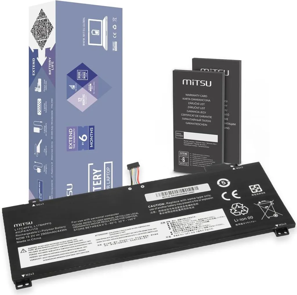 Batteria L17C4PF0 L17M4PF0 per Lenovo IdeaPad S530-13IWL - Ricambio 45Wh