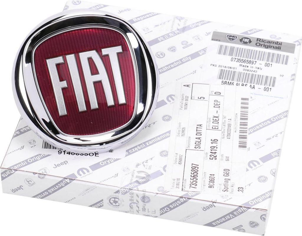 Original Fiat Emblem Logo Plakette Heckklappe Grande Punto 500 Croma 735565897