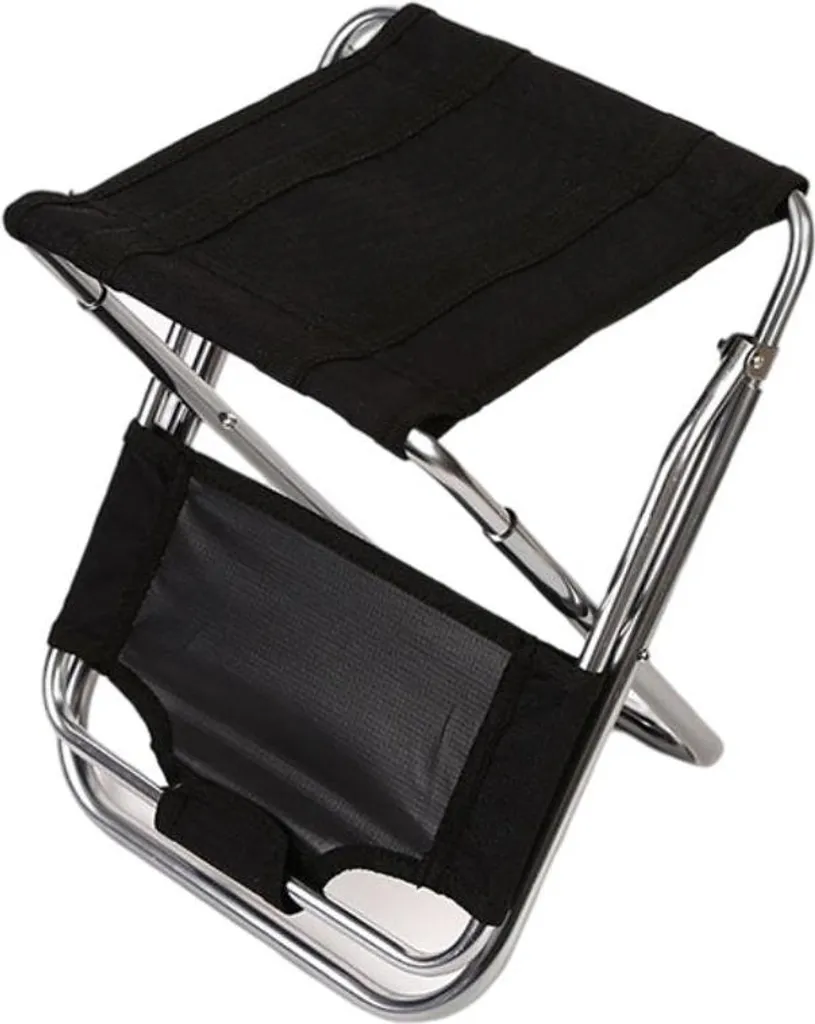 Chaise de camping portable et tabouret de pêcheur pliable pour extérieur
