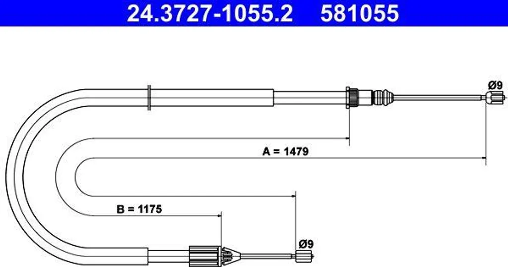 Frein à main bloqué ? Câble de frein ATE 7700432012 pour Renault Megane
