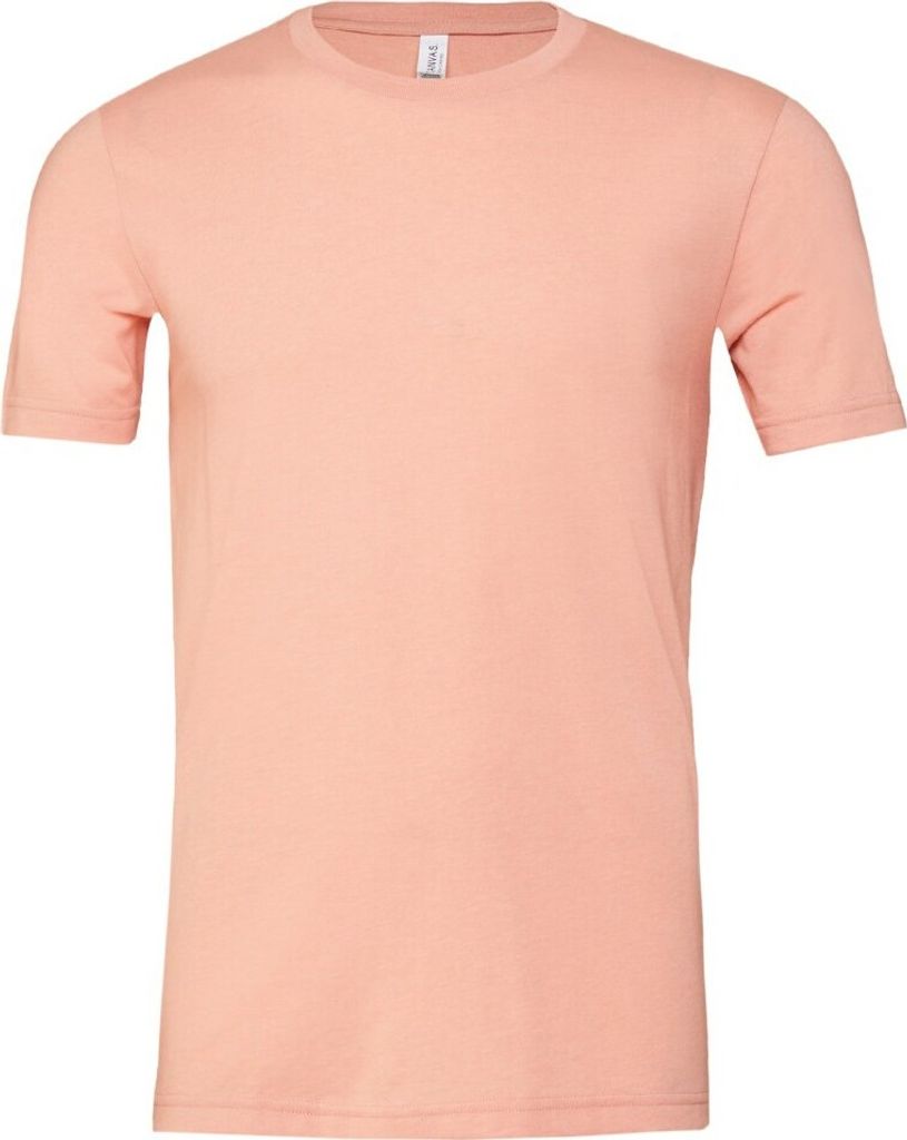 Bella + Canvas Uni CVC T-Shirt für Erwachsene PC3390 (S) (Pfirsich meliert)