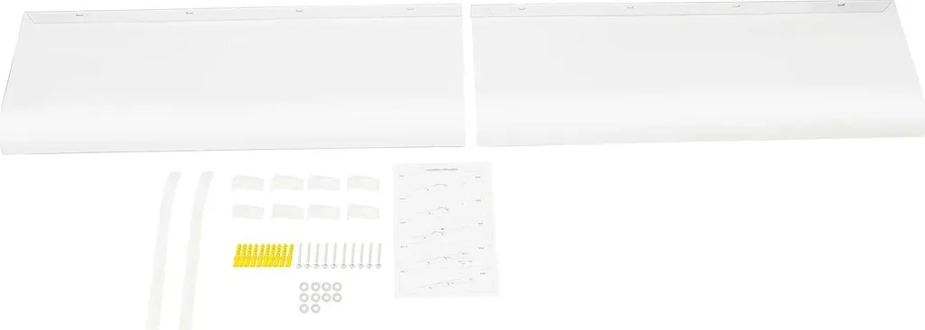 Marquise de fenêtre en acrylique blanc 200 cm - Auvent de façade robuste