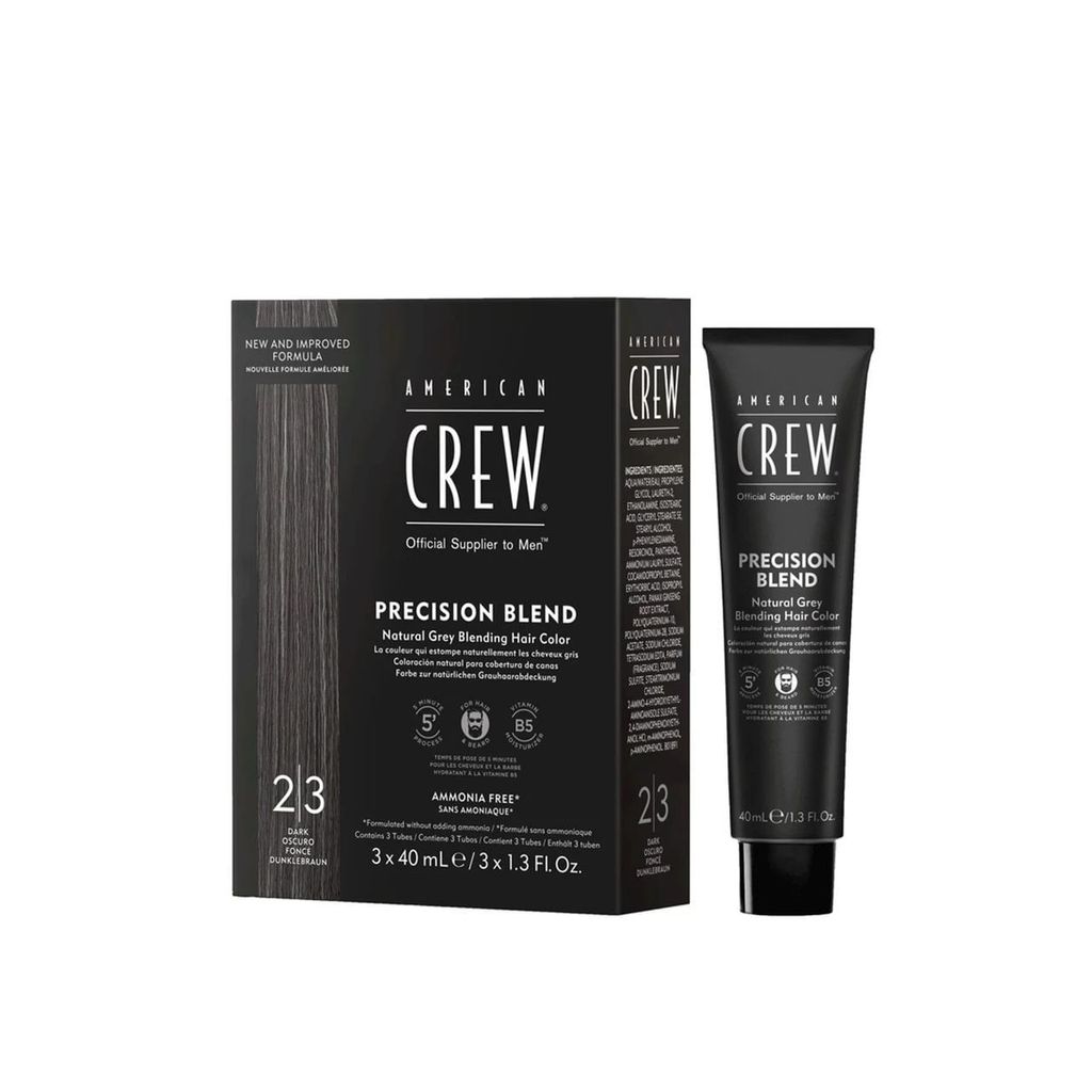 American Crew Precision Blend farba na vlasy 3x40ml tmavá Obrázok produktu 