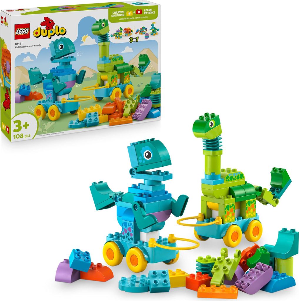 LEGO(R) DUPLO 10451 Dinosauři na kolečkách 3v1 Obrázek produktu 