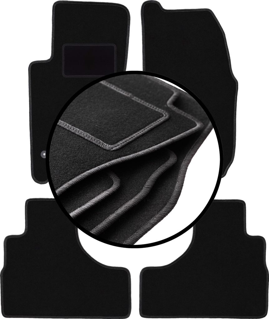 Komplettset Veloursmatten für: Jeep Cherokee Liberty KJ Offroad (2002-2007)