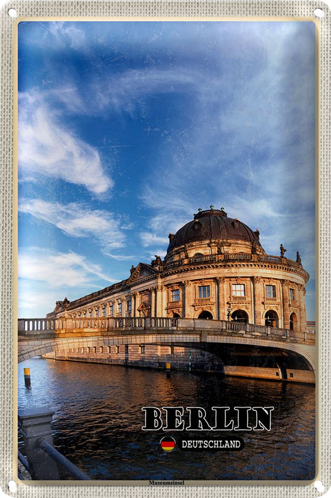 Blechschild Städte Berlin Hauptstadt Museuminsel 40x30cm