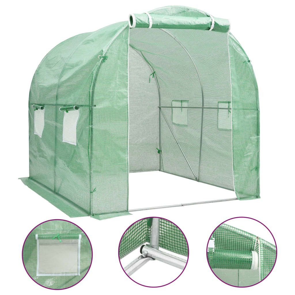 The Living Store Gewächshaus 4 m² 2x2x2 m