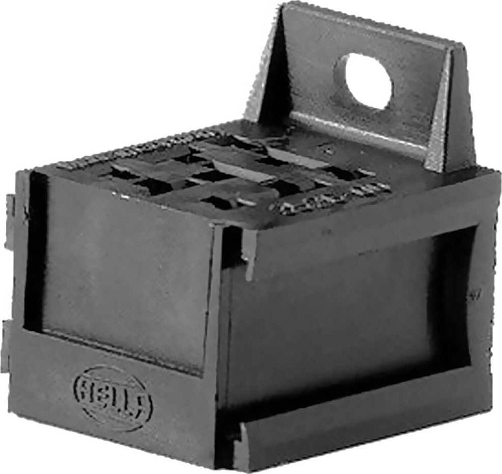 HELLA Steckgehäuse Für Mini-Relais, mit 9-polig, zur Aufnahme von 5 Flachsteckern 6,3 mm und 4 Flachsteckern 2,8 mm
