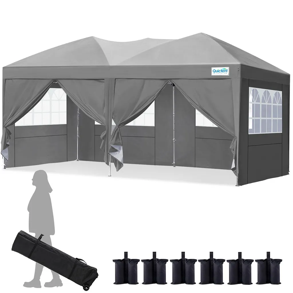 Tente de jardin pop-up 3x6 m Quictent pour réception et mariage extérieur
