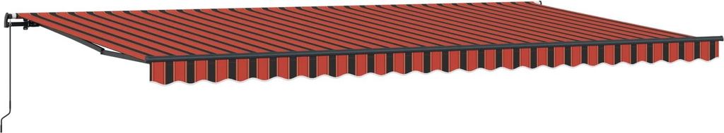 vidaXL Einziehbare Markise Orange und Braun 600 x 300 cm