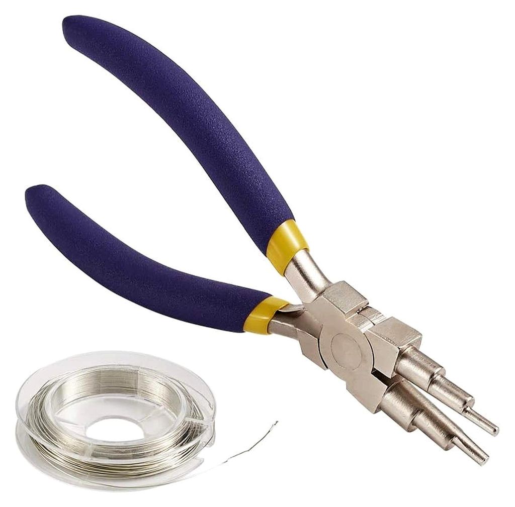 Beadthoven 6-in-1 Drahtschlaufenzange in verschiedenen Größen mit 0,3 mm Kupferdraht-Ösen, Werkzeug zum Herstellen von Ringen, rutschfester Komf...