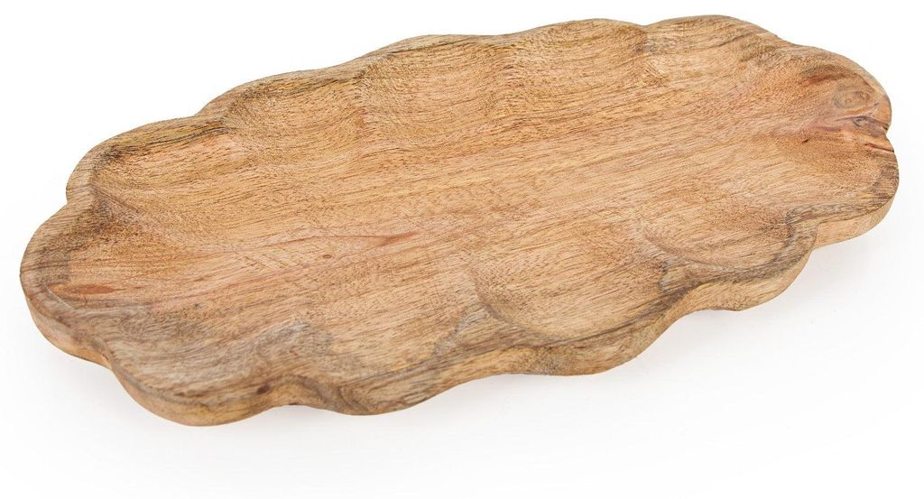 Logbuch-Verlag kleine Muschel Schale aus Holz Dekorative Holzschale in Muschelform Schlüssel- und Schmuckablage Naturholz 28 x 14.5 x 2,5 cm
