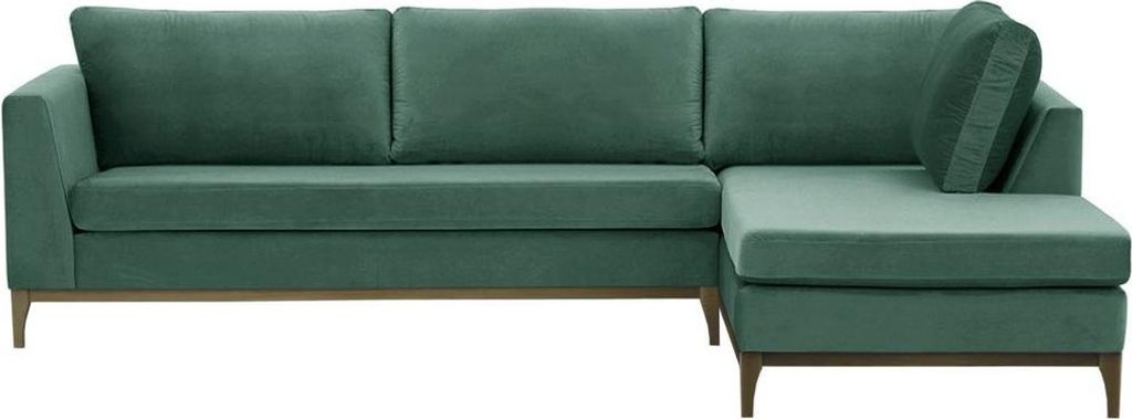 Rechtsseitiges Ecksofa Gosena Wood-Velluto 12-wax black