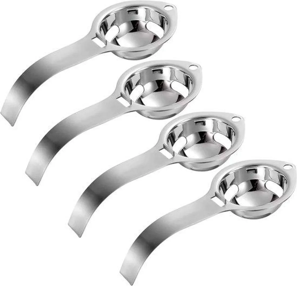 Séparateur d'œufs inox pour pâtisserie : lot de 4 ustensiles de cuisine