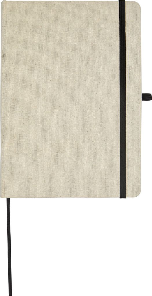 Notizbuch "Tutico", Baumwolle PF4173 (12,2 cm x 17,4 cm) (Natürlich/Schwarz)