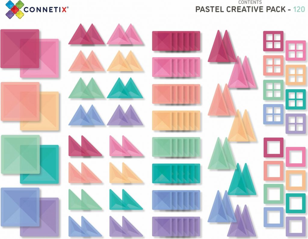 Connetix Magnetkacheln Pastell Kreativ 120 Stück Produktbild 4
