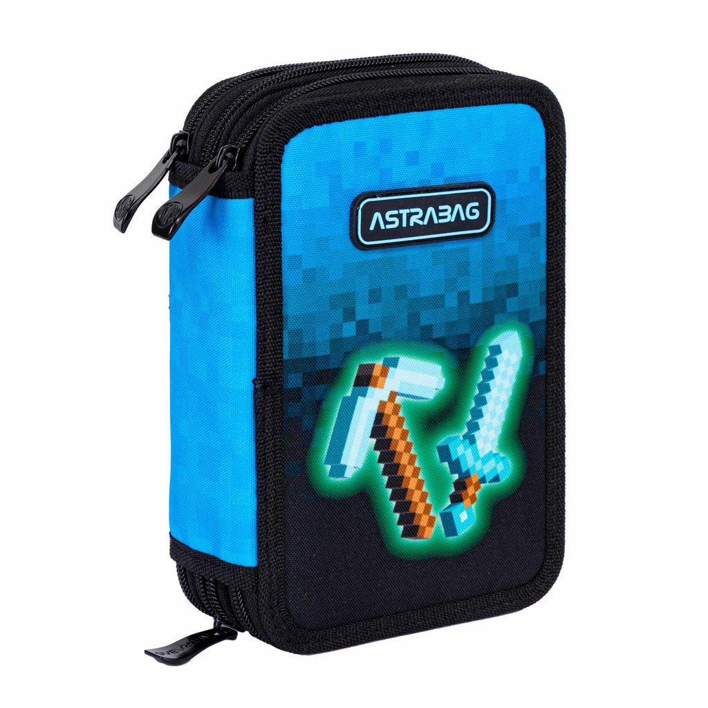 3-Fächer-Federmäppchen mit Zubehör, Jumbo Astrabag Blue Produktbild 