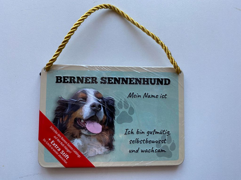 Kulthänger Blechschild Berner Sennenhund KH-PET004