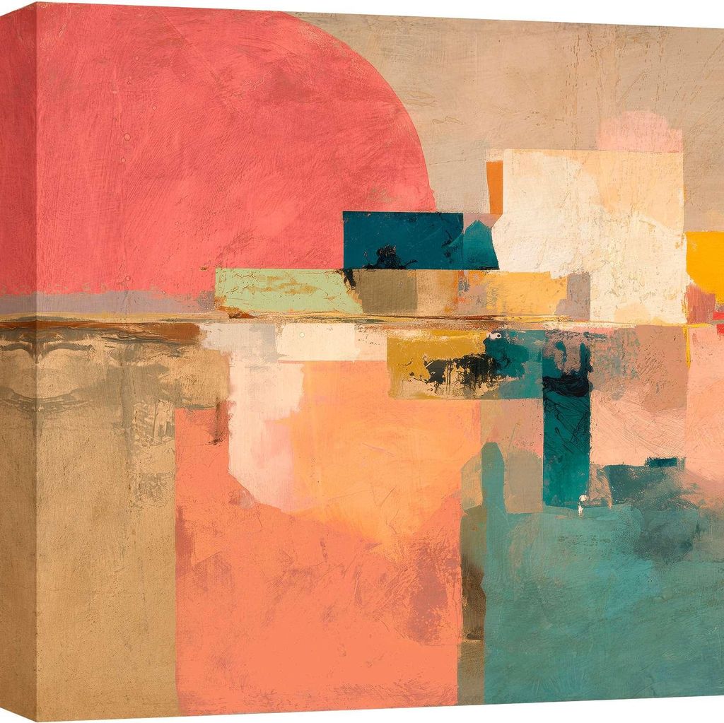 Abstraktes, minimalistisches Gemälde – Leinwanddruck – Jim Stone – Somewhere in Summertime I – 90 x 90 cm