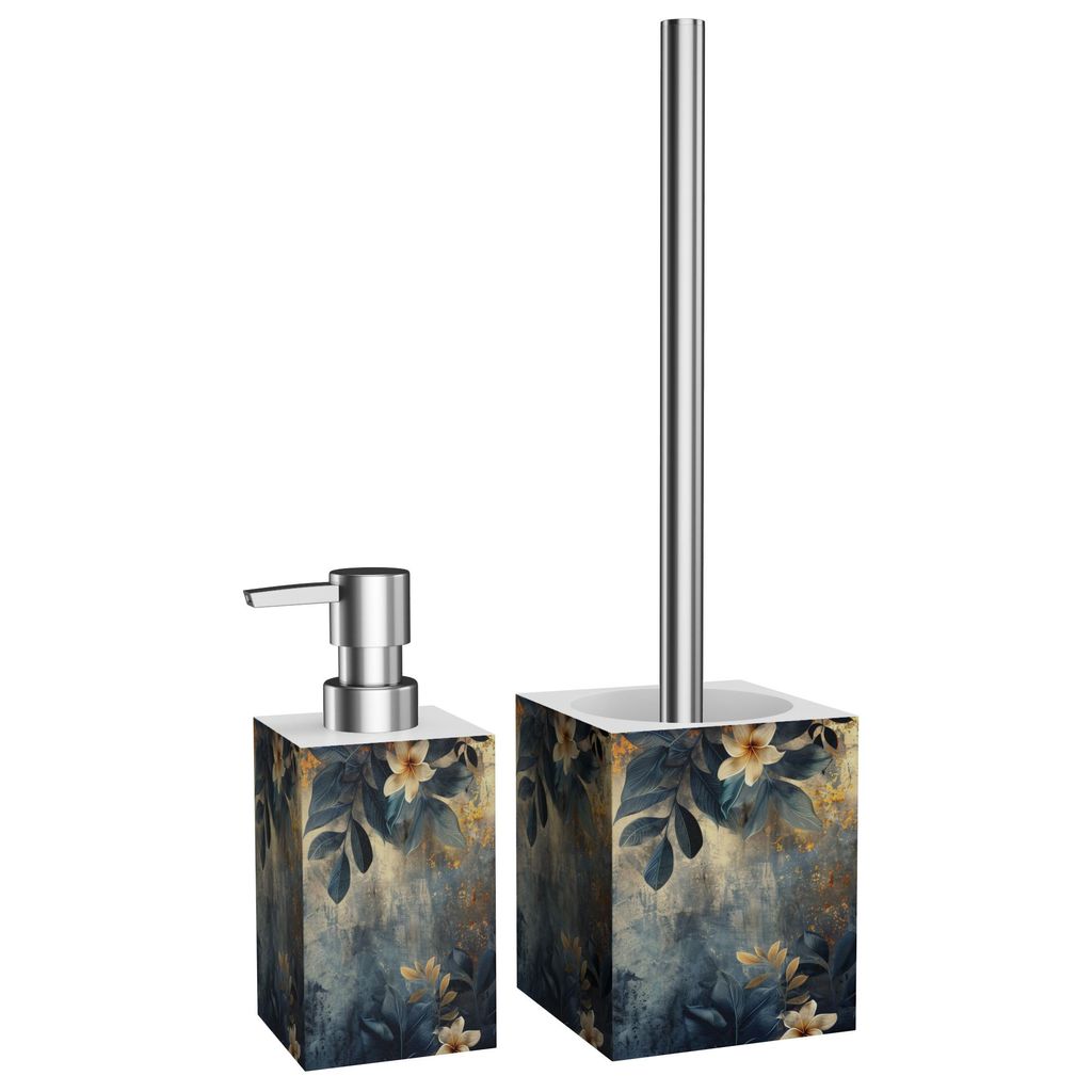 2-teiliges Badezimmer Set Seifenspender und WC-Bürste -Lilybud